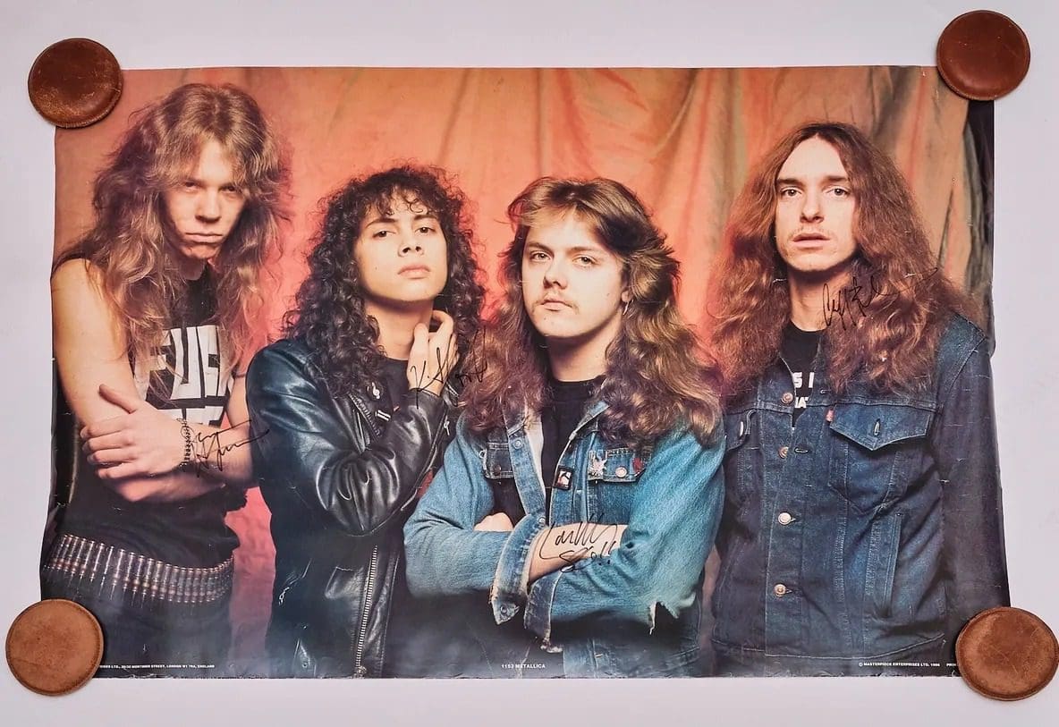 "Metallica" Band Signed Poster