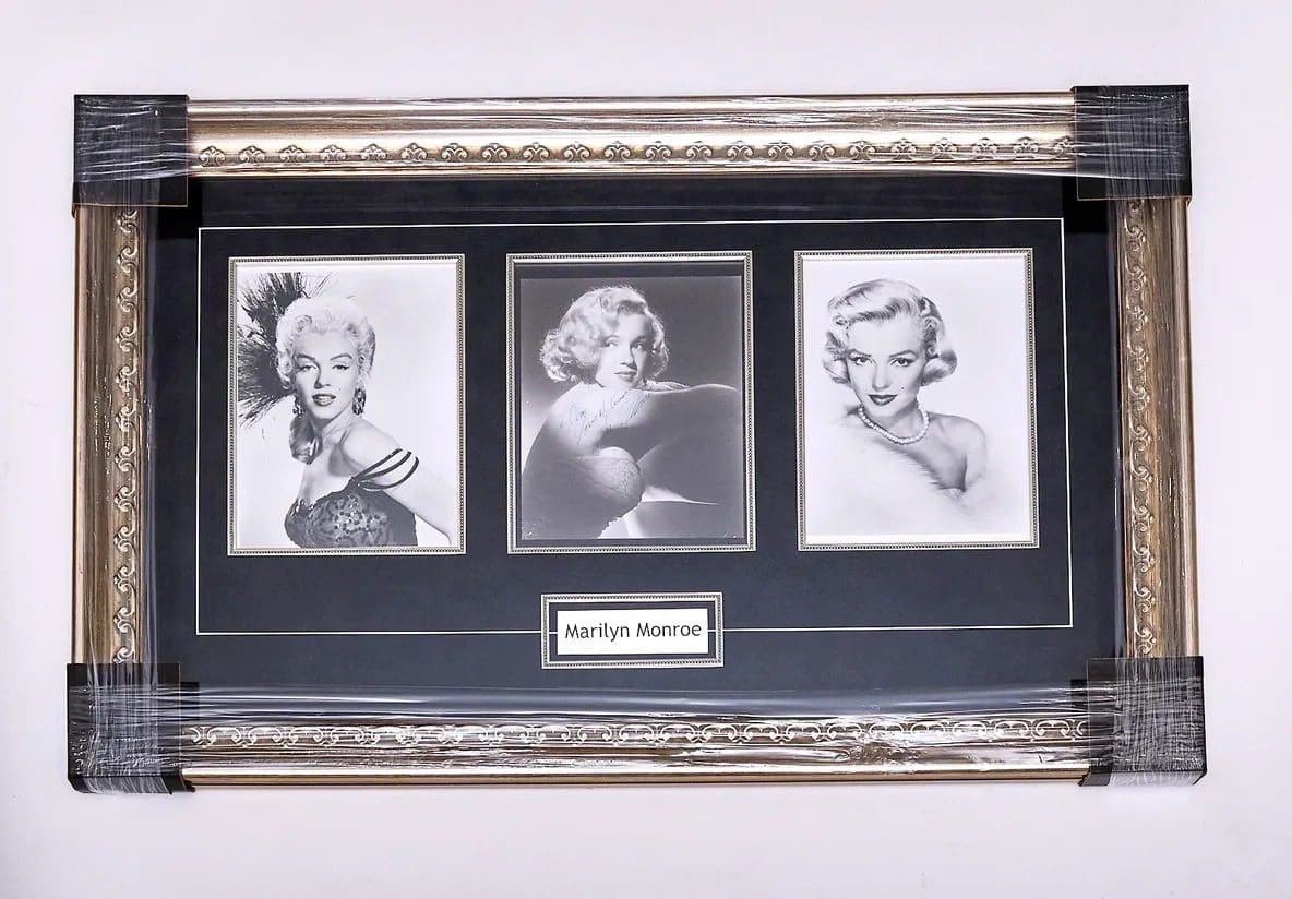 Framed Marilyn Monroe Collage with Autographed Photo