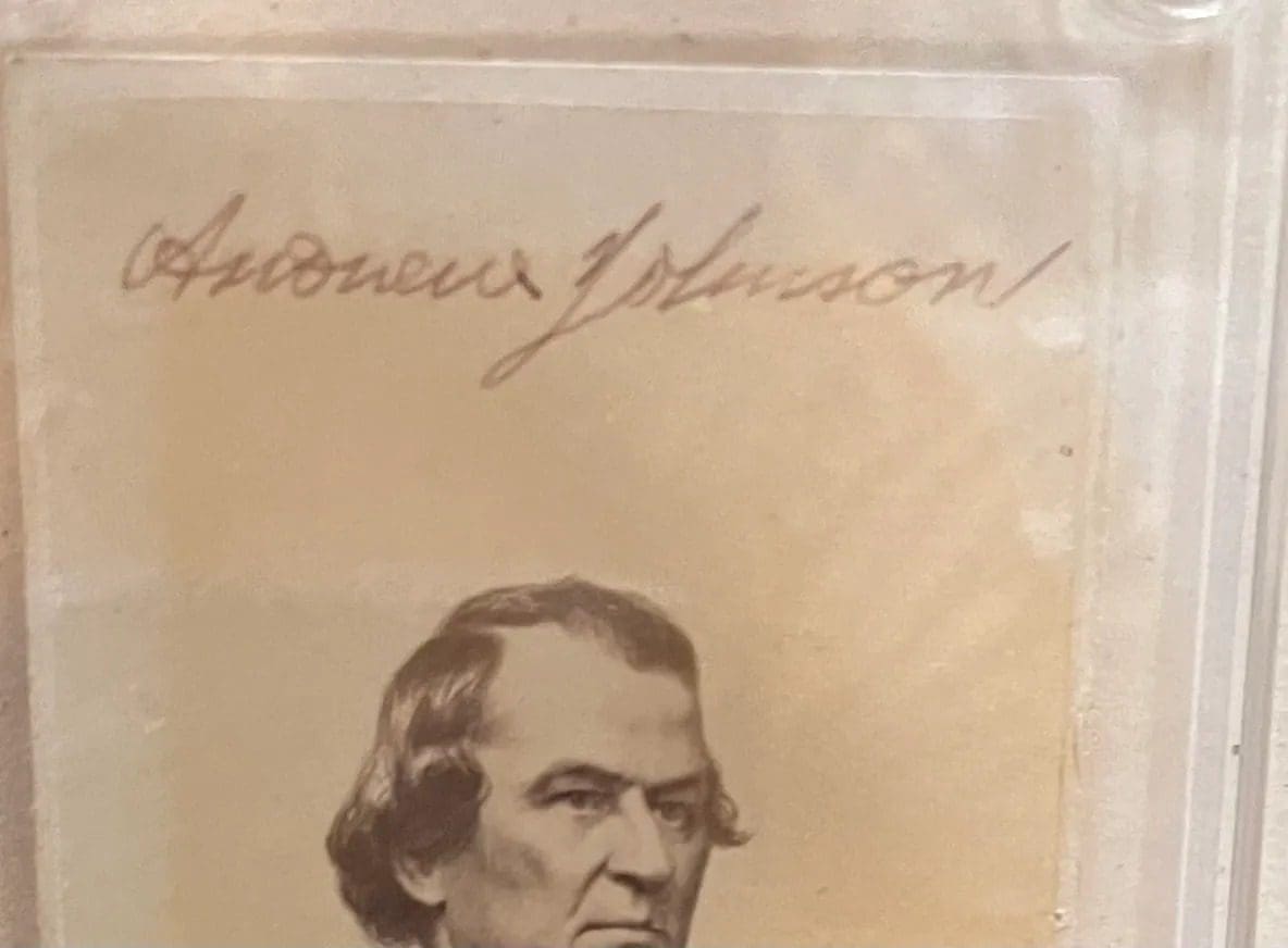 President Andrew Johnson" Autographed C.D.V. - Image 2