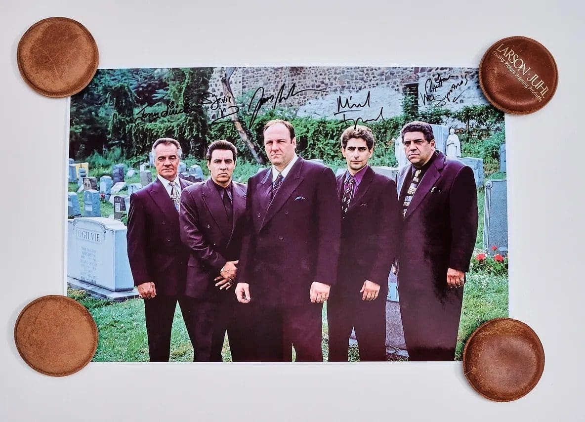 "Sopranos" Autographed (19x13) Mini Poster w/ frame