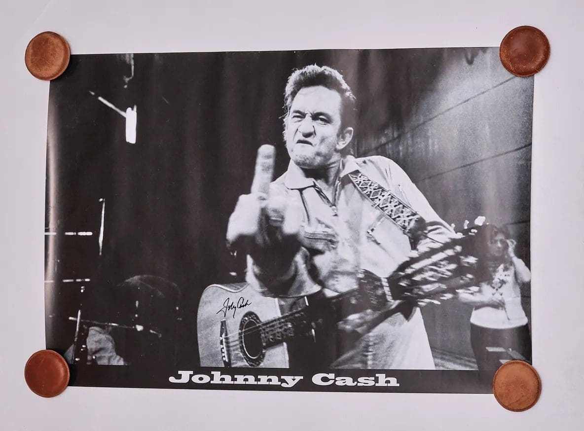 "Johnny Cash" Autographed Poster