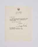 "President Jimmy Carter" Signed Letter