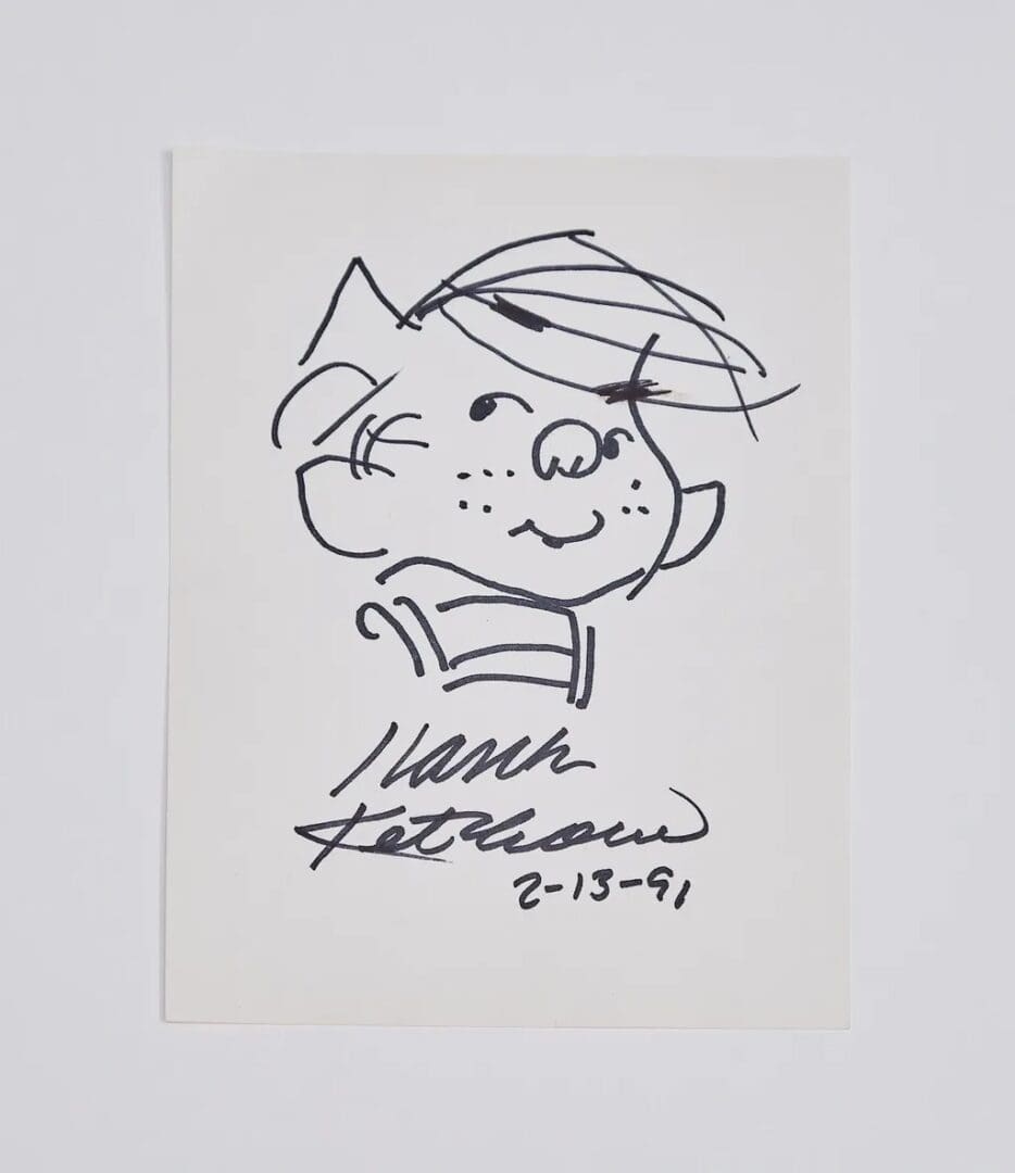 "Hank Ketcham" Sketch of Dennis