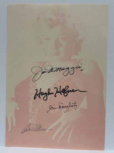"Marilyn Monroe" Stationary Signed by men in Marilyn's Life