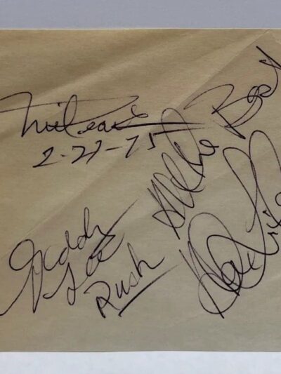 "Rush" Band Signatures from 1975