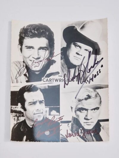 "Bonanza" Cast Signed Photo 7.5x6