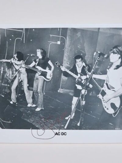 "AC/DC" 10x8 Autographed by Bon Scott