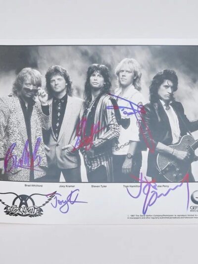 "Aerosmith" Band Signed Photo 10x8