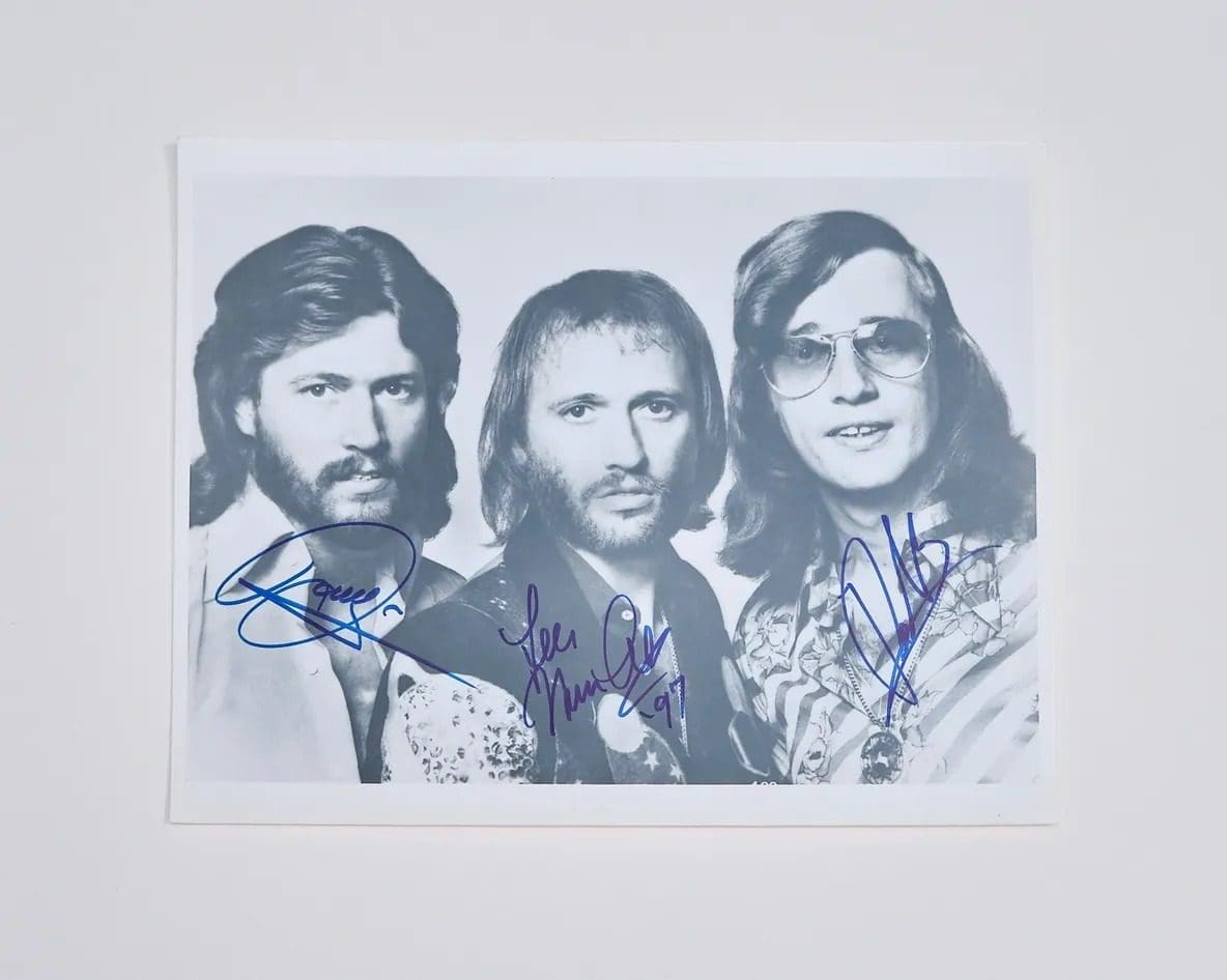 "Bee Gees" Autographed 10x8 Photo