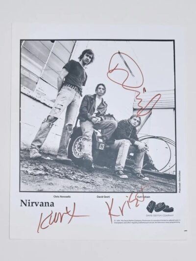 "Nirvana" Autographed Band 8x10 Photo