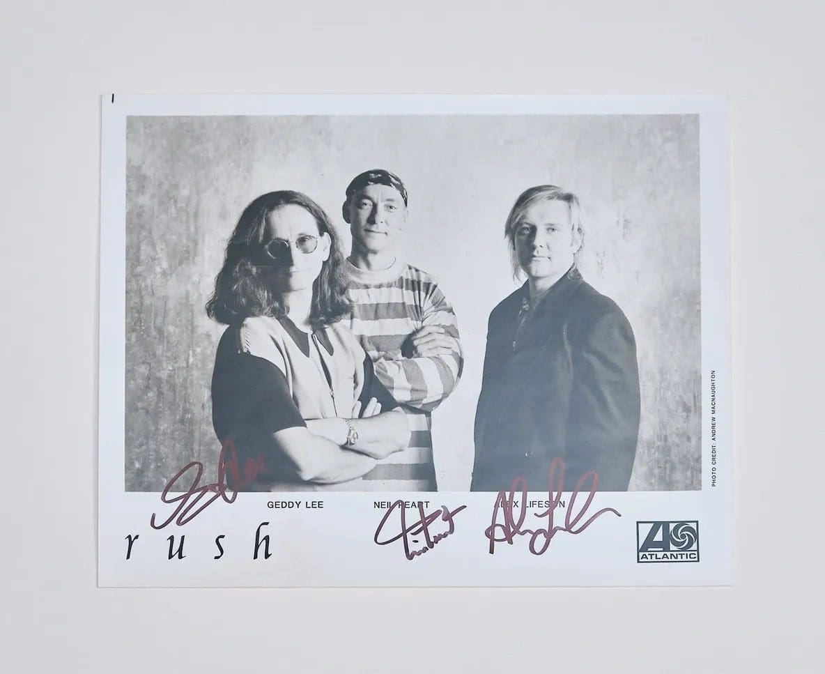 "Rush" Band Signed 10x8 Photo