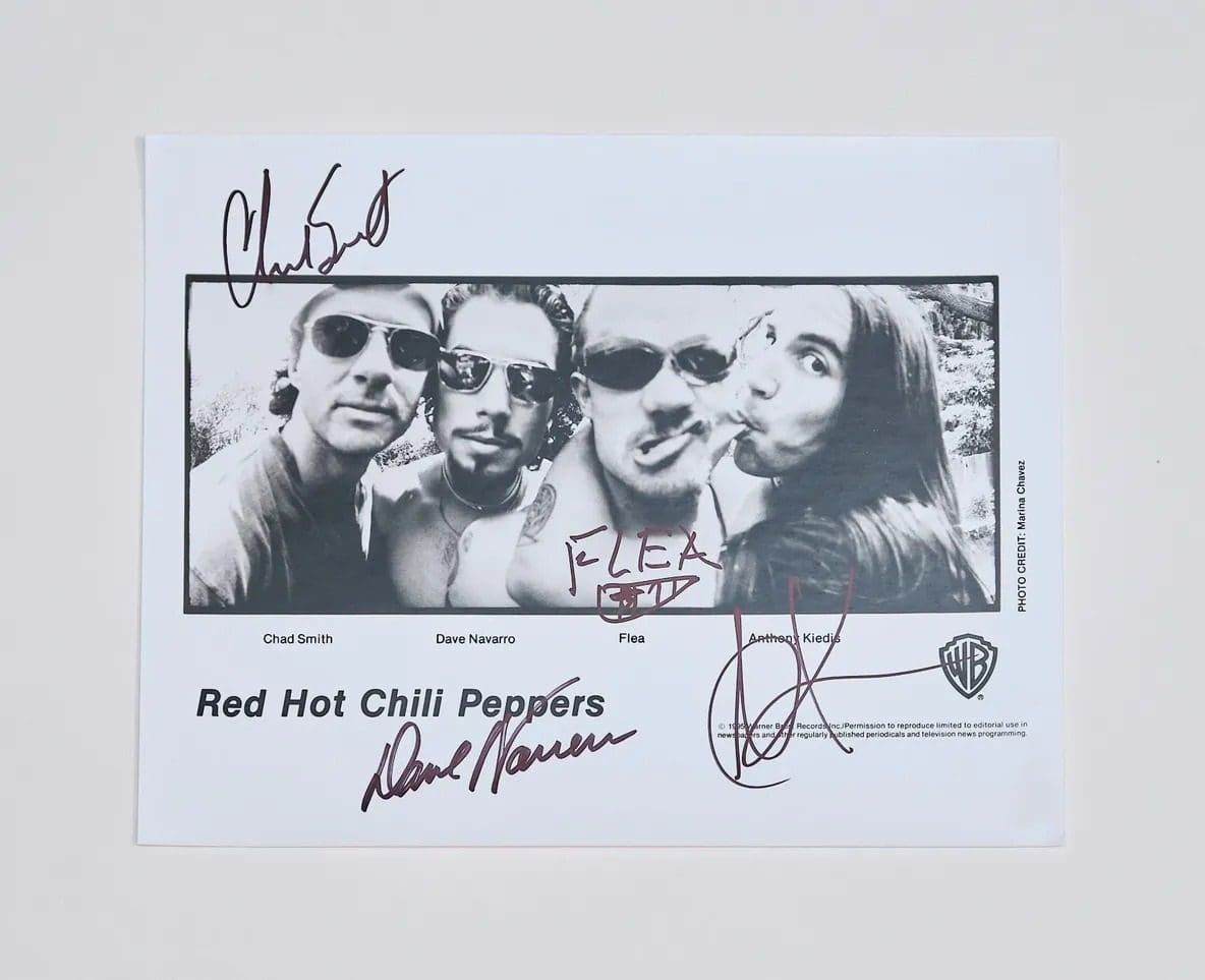 "Red Hot Chili Peppers" Autographed 10x8 Photo