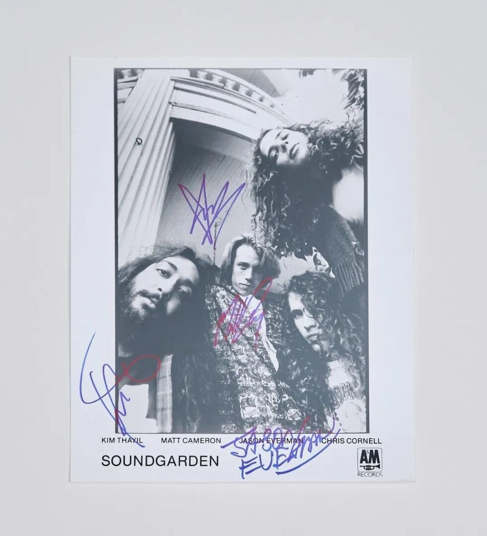 "Soundgarden" Autographed 8x10 Photo