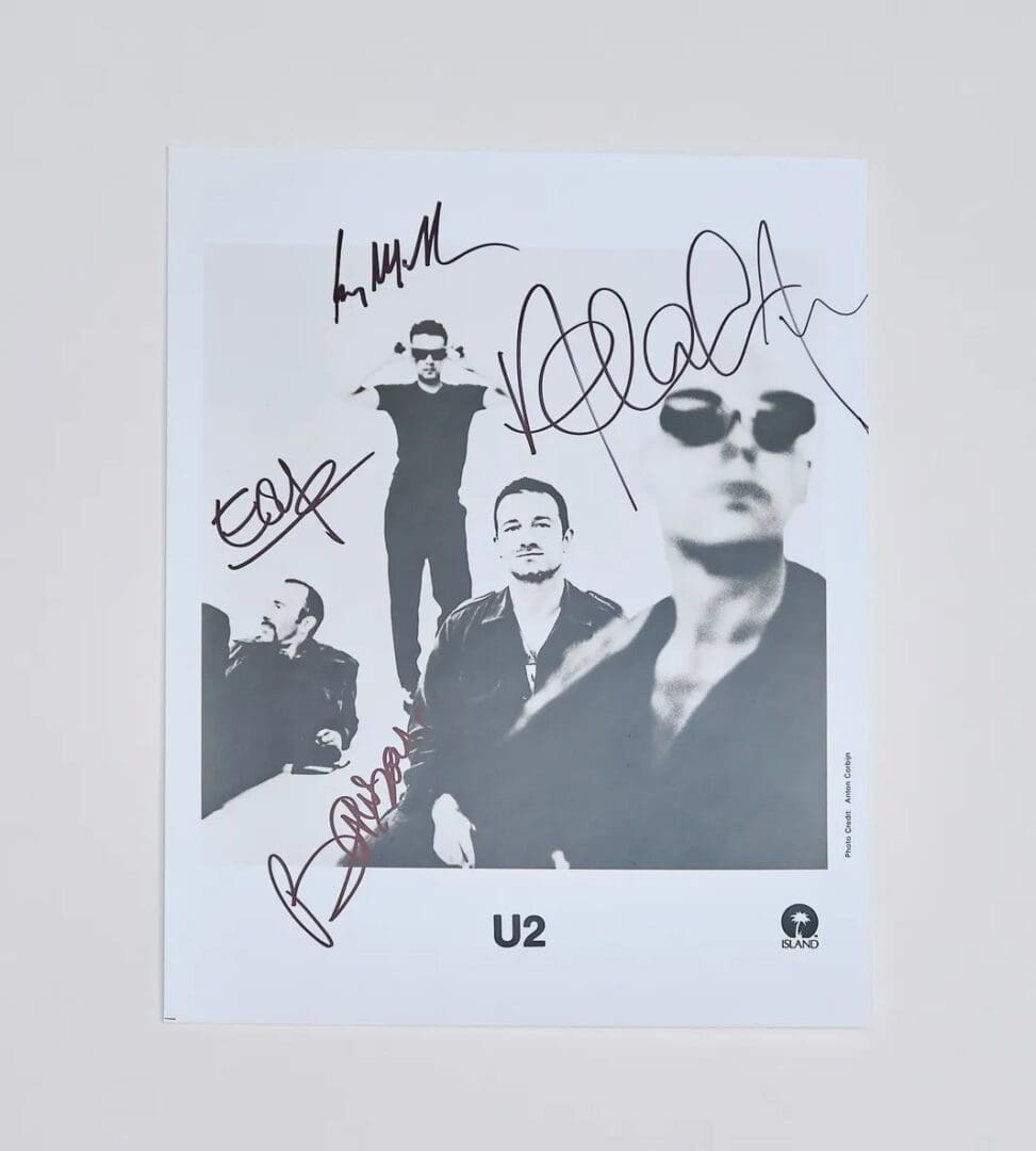 "u2" Autographed 8x10 Photo