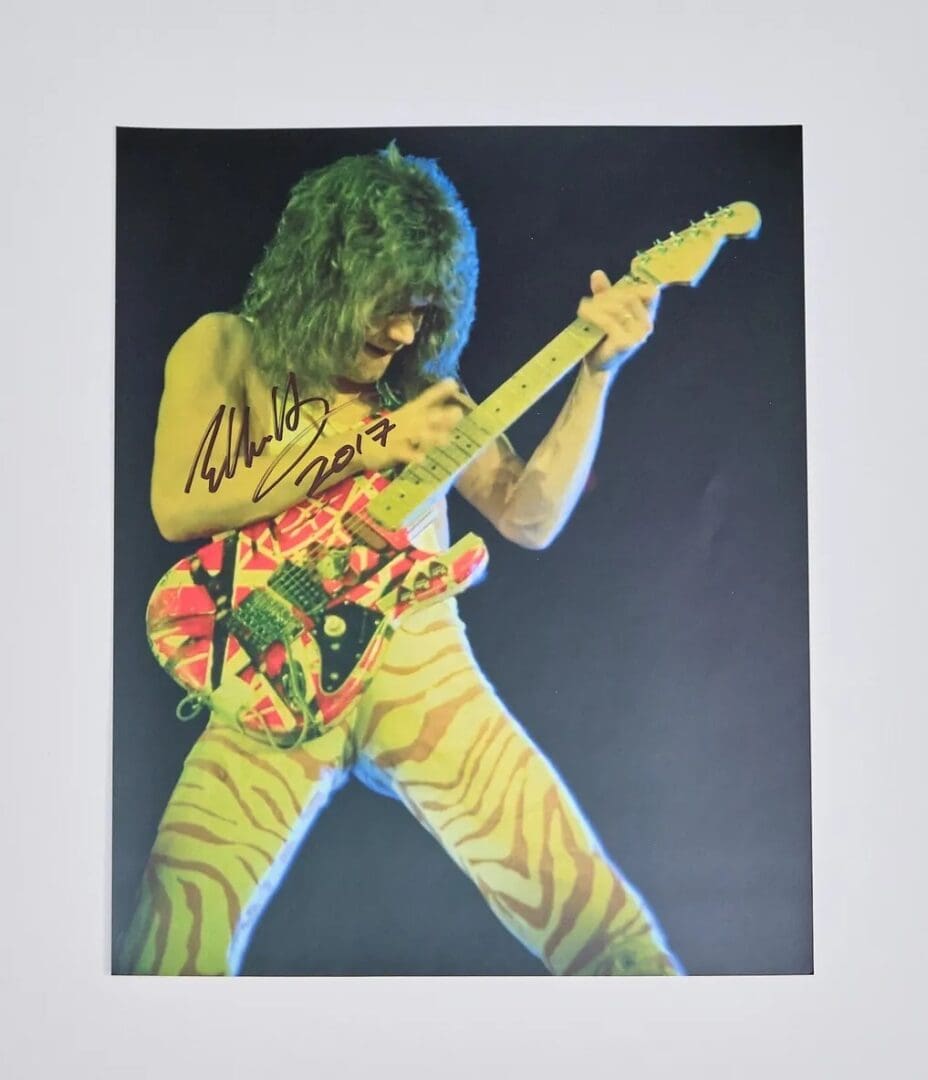 "Eddie Van Halen" 8x10 Photo Autographed