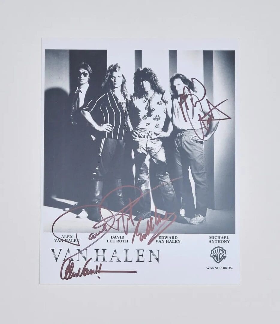"Van Halen" 8x10 Autographed Photo