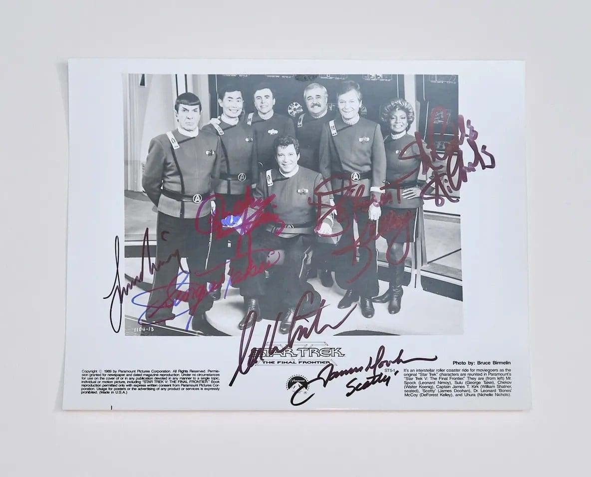 "Star Trek" Autographed Photo 10x8