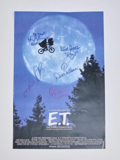 "E.T." Cast Signed Mini Poster