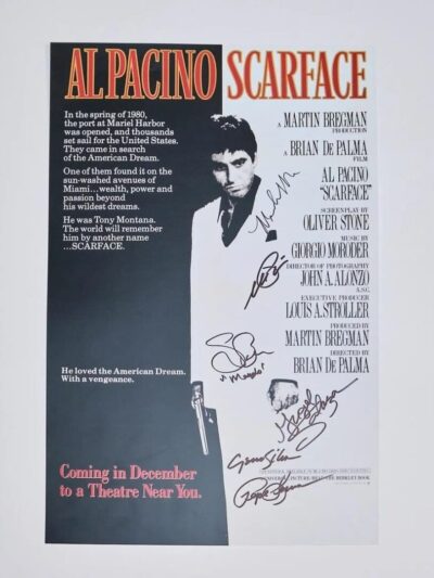 "Scarface" Autographed Mini Movie Poster