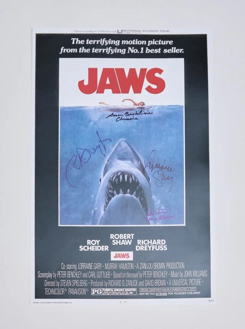 "Jaws" Autographed Mini Movie Poster