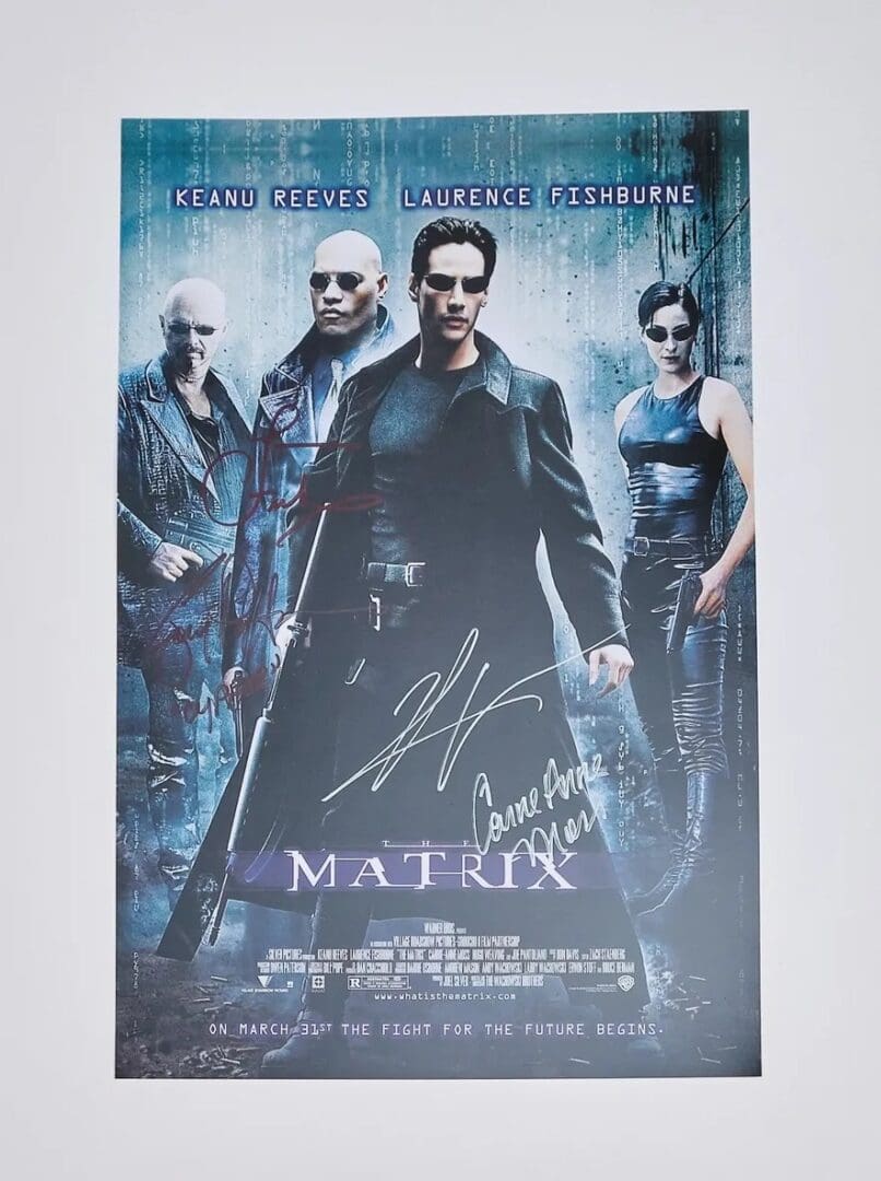 "The Matrix" Autographed Mini Movie Poster