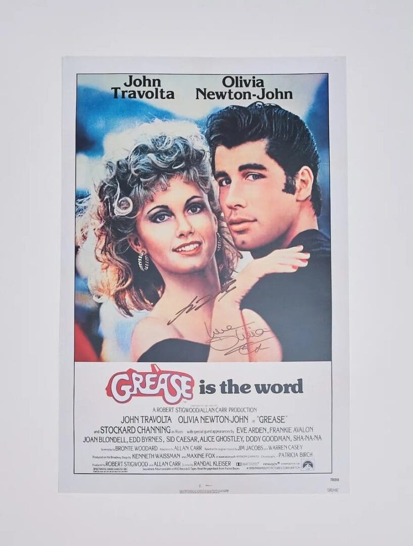 "Grease" Autographed Mini Movie Poster