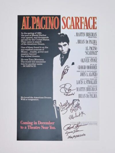 "Scarface" Cast Autographed Mini Movie Poster