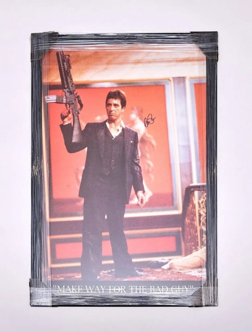 Framed Al Pacino Autographed "Scarface" Movie Poster