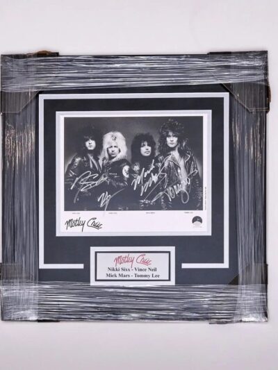 Framed Motley Crue Autographed Band Photo