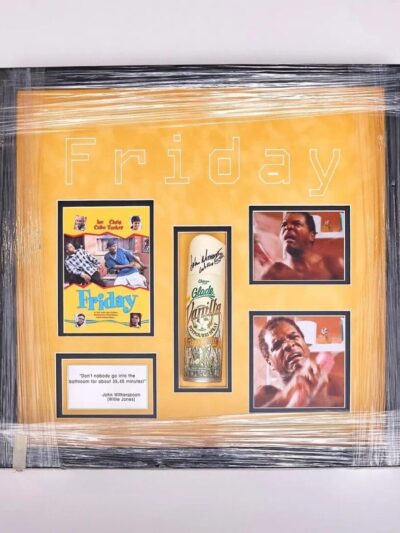 Framed "Friday" John Witherspoon Autographed Glade Can