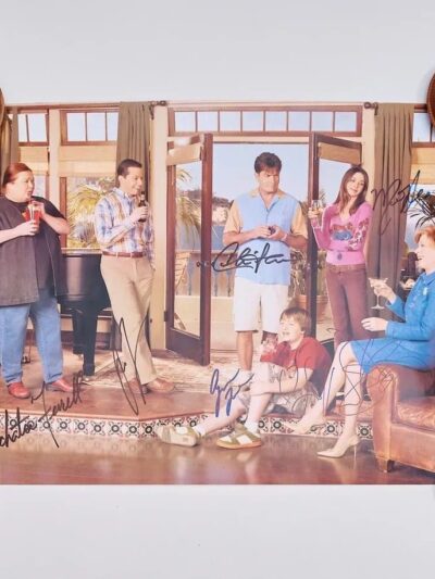"Two and a Half Men" Autographed Mini Poster