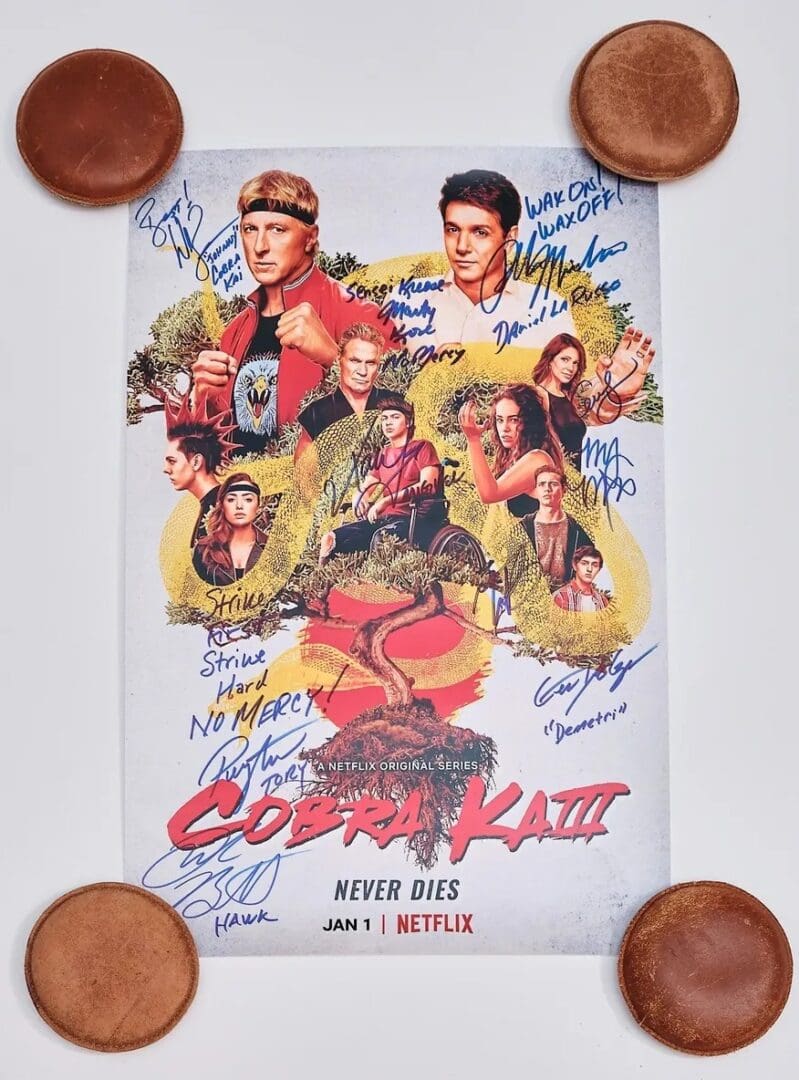 "Cobra Kai III" Cast Autographed Mini Poster