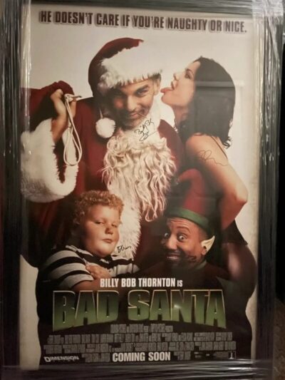 Framed "Bad Santa" Autographed Movie Poster