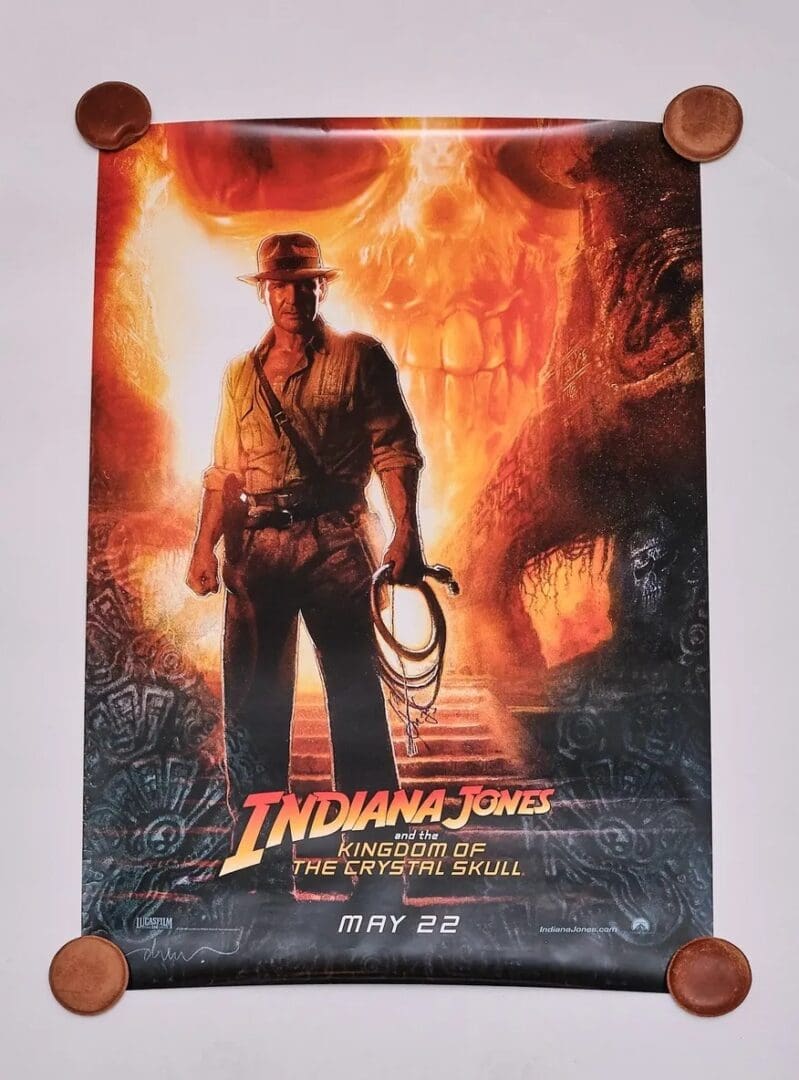 "Indiana Jones-Kingdom of the Crystal Skull" Movie Poster Autographed by Harrison Ford