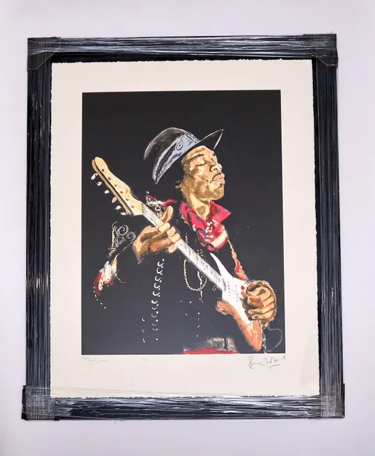 Framed Ronnie Wood Limited Edition Artwork "Foxy Jimi" - 88 of 118