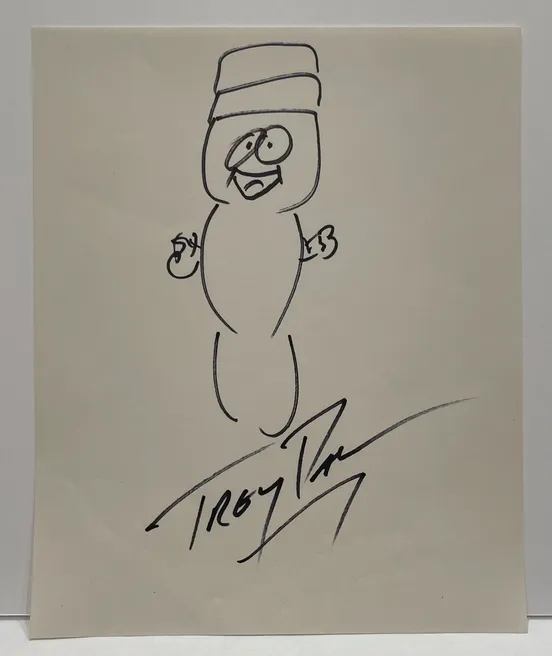 "South Park" Trey Parker Autographed Sketch (Mr.Hankey)