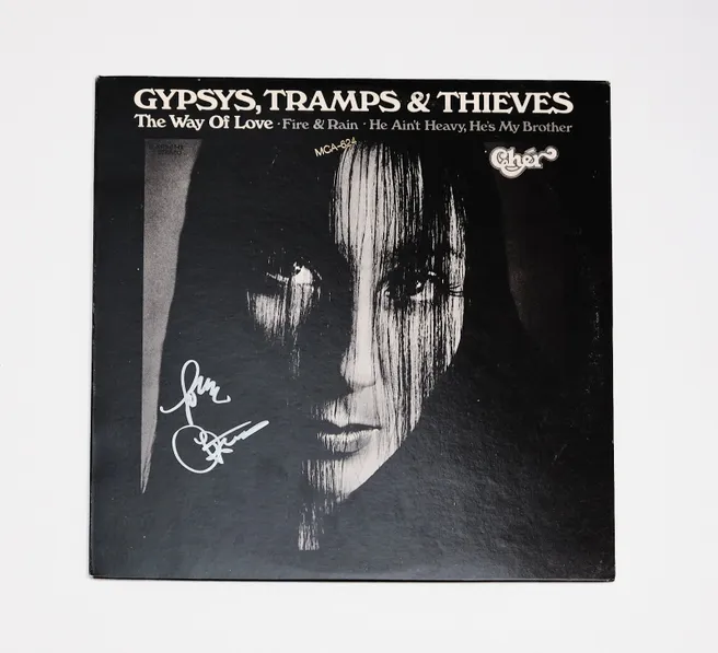 "Cher" Autographed Album "Gypsys, Tramps & Thieves"