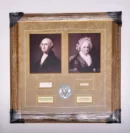Framed President George Washington and Martha Washington Signatures With Photos