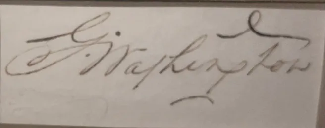 Framed President George Washington and Martha Washington Signatures With Photos - Image 2