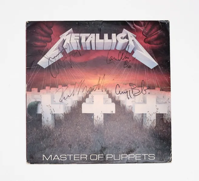 "Metallica" Band Signed Album "Master of Puppets"