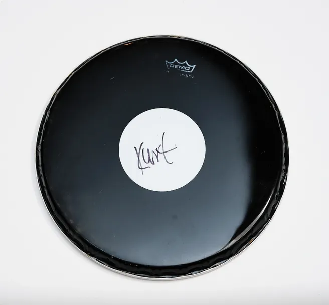 "Kurt Cobain" Autographed Drum Head