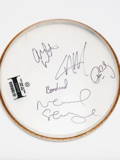"Oasis" Band Autographed Drum Head