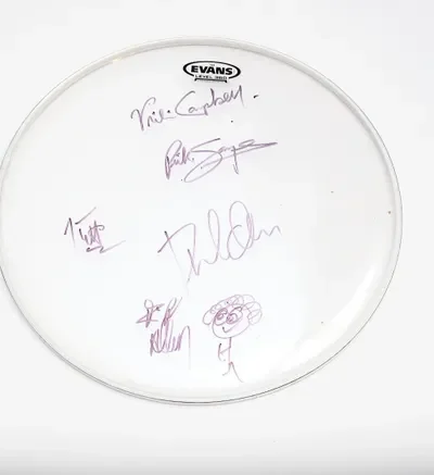 "Def Leppard" Autographed Drum Head