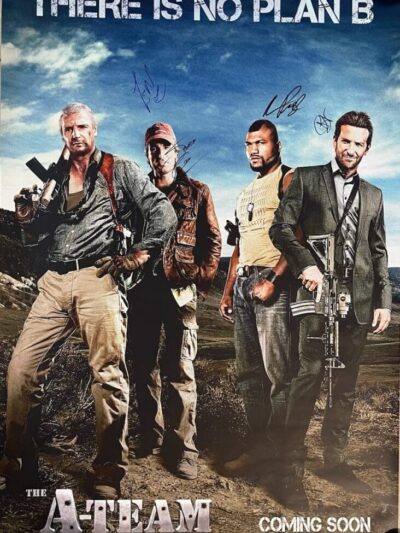 A-Team movie poster with four characters.