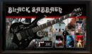 Black Sabbath signed guitar with band photos.