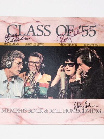 Class of '55 album cover with signatures.