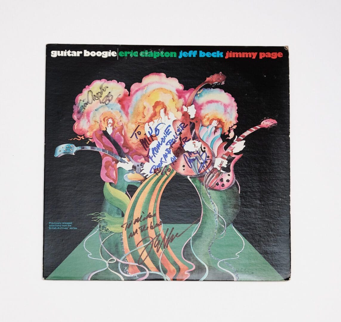 Guitar Boogie album cover with autographs.