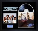 Eagles memorabilia with band photo and vinyl.