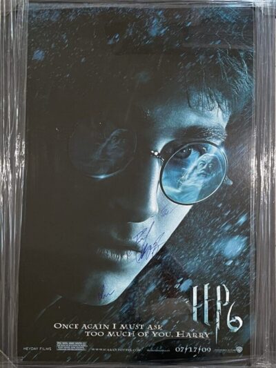 Harry Potter movie poster with icy theme.