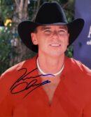 Man in cowboy hat and red shirt.